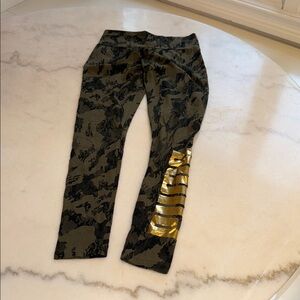Puma Olive and Black Lace Leggings